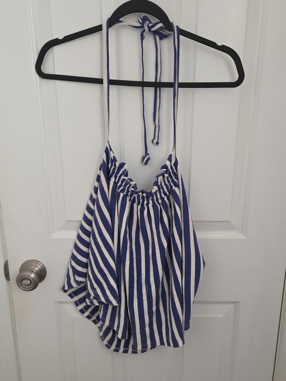 Free People Blue & White Striped Halter